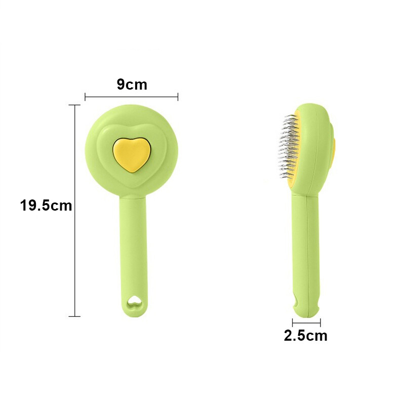 Kaķu suka Pašattīroša mājdzīvnieku matu noņemšanas ķemme suņiem Kaķiem Nerūsējošā tērauda kaķu kopšanas adatas ķemme Mājdzīvnieku tīrīšanas piederumi