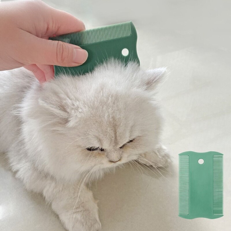 3db/készlet Kétoldalas finom fogú fejtetűszőr tetvek elleni fésűk gyerekeknek Kutya macska bolha műanyag hajfésűk kefe kisállatszőr