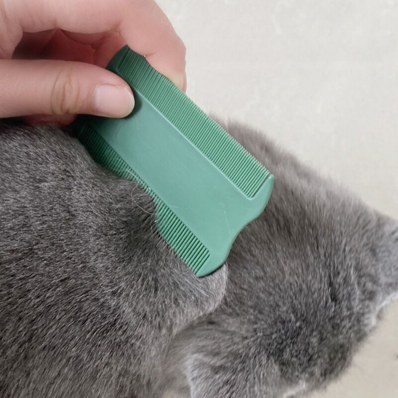 3db/készlet Kétoldalas finom fogú fejtetűszőr tetvek elleni fésűk gyerekeknek Kutya macska bolha műanyag hajfésűk kefe kisállatszőr