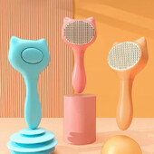 Perie de îndepărtare a părului pentru animale de companie Pieptene de îngrijire Perie de autocurățare pentru câini cu dinți de masaj Câini Pisici Materiale pentru îngrijirea animalelor de companie