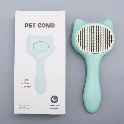 Perie de îndepărtare a părului pentru animale de companie Pieptene de îngrijire Perie de autocurățare pentru câini cu dinți de masaj Câini Pisici Materiale pentru îngrijirea animalelor de companie