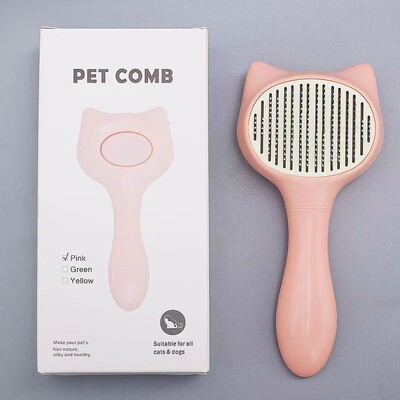 Perie de îndepărtare a părului pentru animale de companie Pieptene de îngrijire Perie de autocurățare pentru câini cu dinți de masaj Câini Pisici Materiale pentru îngrijirea animalelor de companie
