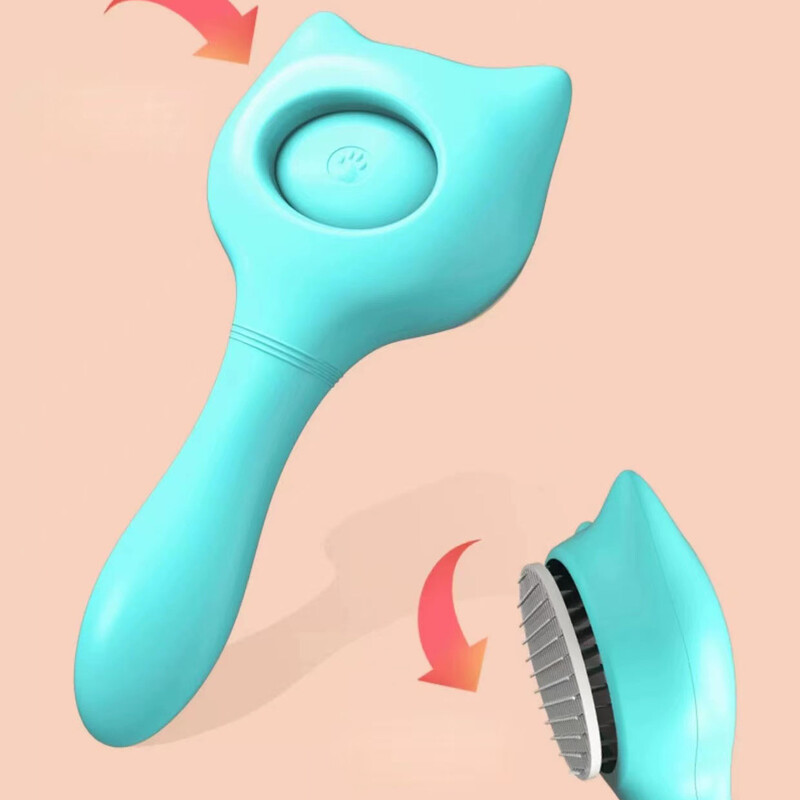 Perie de îndepărtare a părului pentru animale de companie Pieptene de îngrijire Perie de autocurățare pentru câini cu dinți de masaj Câini Pisici Materiale pentru îngrijirea animalelor de companie