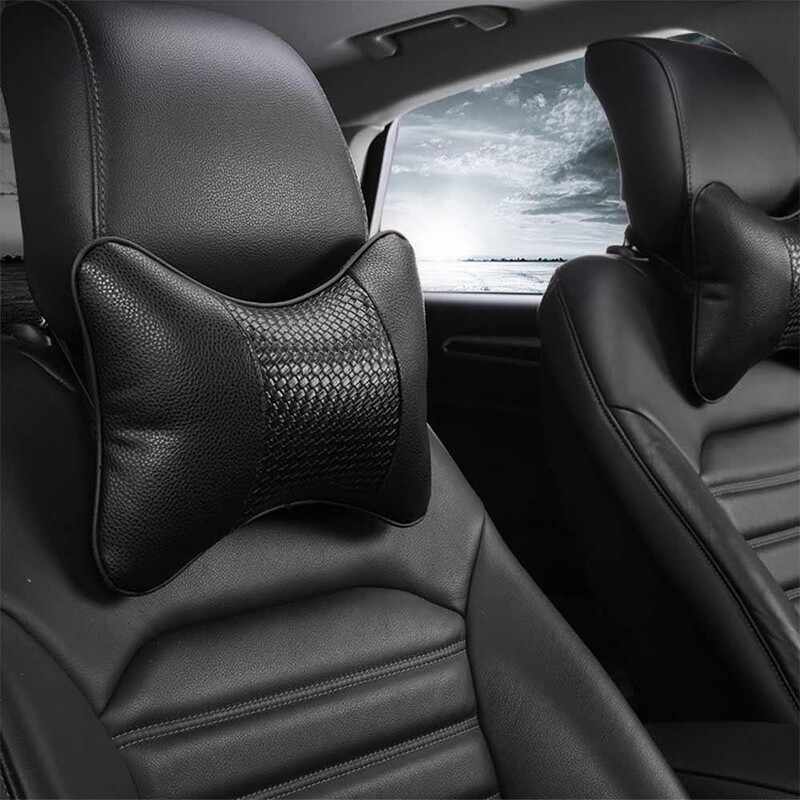 Piele PU Piele PU Perne pentru gât auto, moale, confortabile, pernă de sprijin pentru cap pentru gât, negru/maro/bej/gri, respirabil