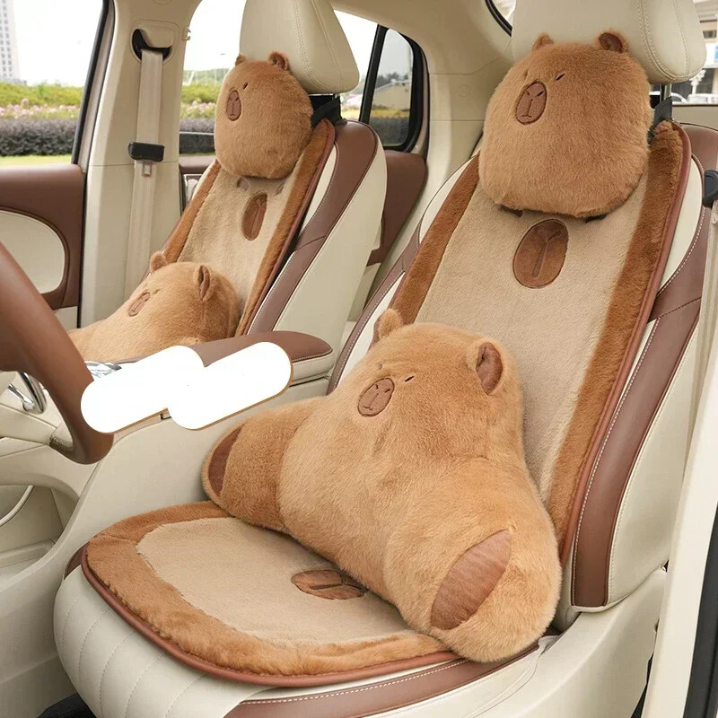Pluș drăguț urs animal tetiera mașină scaun auto suport pentru cap pernă de protecție pentru gât pernă de odihnă pernă lombară accesoriu interior mașină