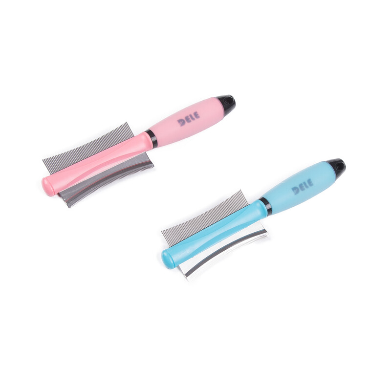 Kisállatszőrfésű macskakutyának szőreltávolító Kétoldalas Easy Deshedding kefe macskaápoláshoz Eszköz hosszú kis szőrű kutyához