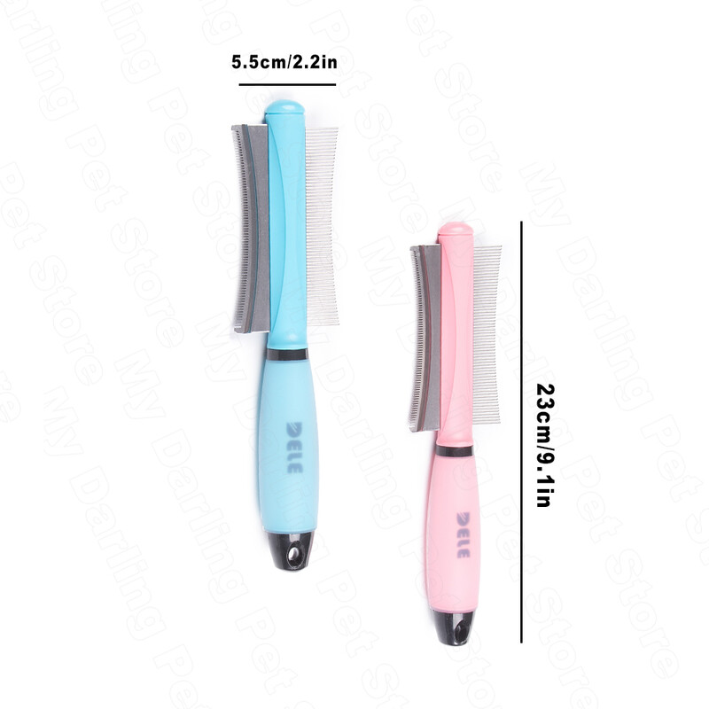 Kisállatszőrfésű macskakutyának szőreltávolító Kétoldalas Easy Deshedding kefe macskaápoláshoz Eszköz hosszú kis szőrű kutyához
