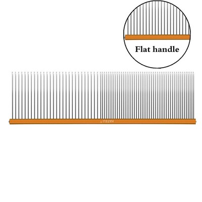 7 krāsu mājdzīvnieku kopšanas ķemme ar platiem zobiem, profesionāla viegla alumīnija nerūsējošā tērauda kaķu ķemme, matu trimmera suka, suņu ķemme 16/19 cm