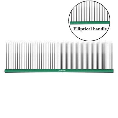 7 krāsu mājdzīvnieku kopšanas ķemme ar platiem zobiem, profesionāla viegla alumīnija nerūsējošā tērauda kaķu ķemme, matu trimmera suka, suņu ķemme 16/19 cm