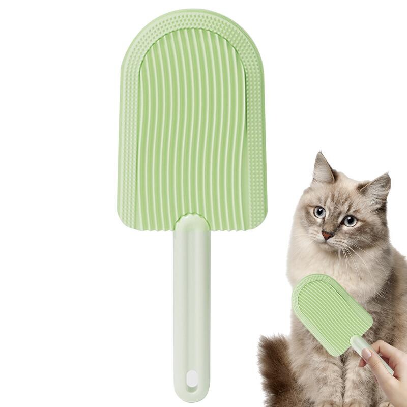 Kaķa mēles ķemme Mājdzīvnieku atslāņojoša attīrīšanas birste, abpusēja maigi un efektīva suka pavilnas suka īsspalvainiem kaķiem, suņiem