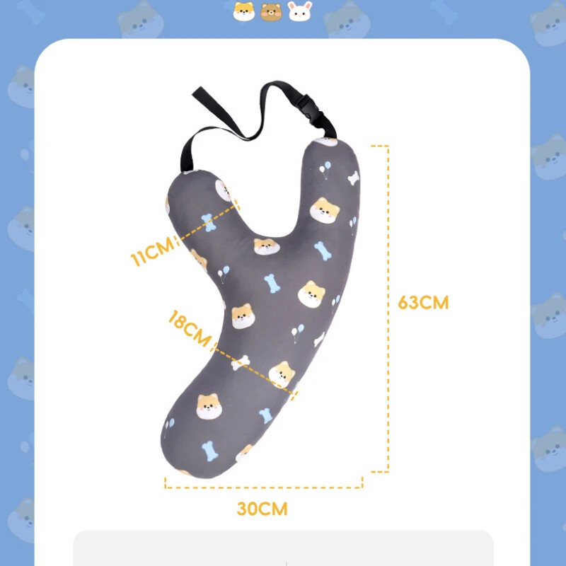 Tetiera pentru somn pentru mașină pentru copii, cu desene animate, protecție pentru scaunul din spate, tetiera pentru adulți, centură de siguranță, pernă în formă de Y, pernă pentru scaunul de mașină