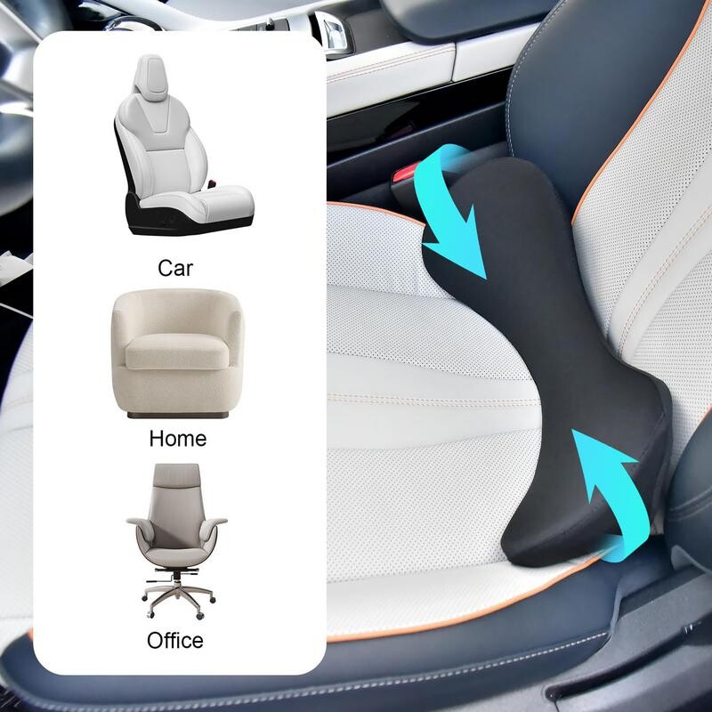 Lassan visszapattanó autó deréktáji párna Ergonomikus, lélegző deréktáji párna Bőrbarát támasztópárna autóbelső kiegészítők