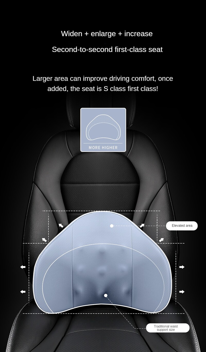 Noua perna pentru spate auto din spumă cu memorie Nine Pearl Protecție lombară pernă lombară pentru scaunul șoferului
