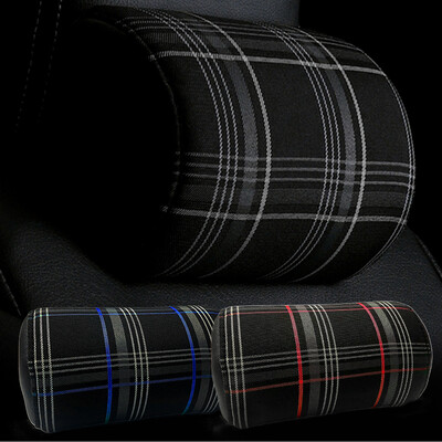 PVC su Tartan audinio automobilio galvos atramos pagalvių atramos VW MK7 GTD GTE GT Tartano audinio atminties putplasčio galvos atramos priedai