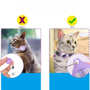 Αξεσουάρ GPS κατοικίδιων ζώων Anti-Lost Collar Cat Apple Airtag Tracker Προστατευτική θήκη με αντανακλαστικό κολιέ γάτας Εργαλείο γατάκι