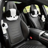 Tetiera drăguță pentru câine din desene animate - suport pentru talie cu suport ergonomic pentru gât, suport pentru spate conturat, confort de neegalat, design elegant