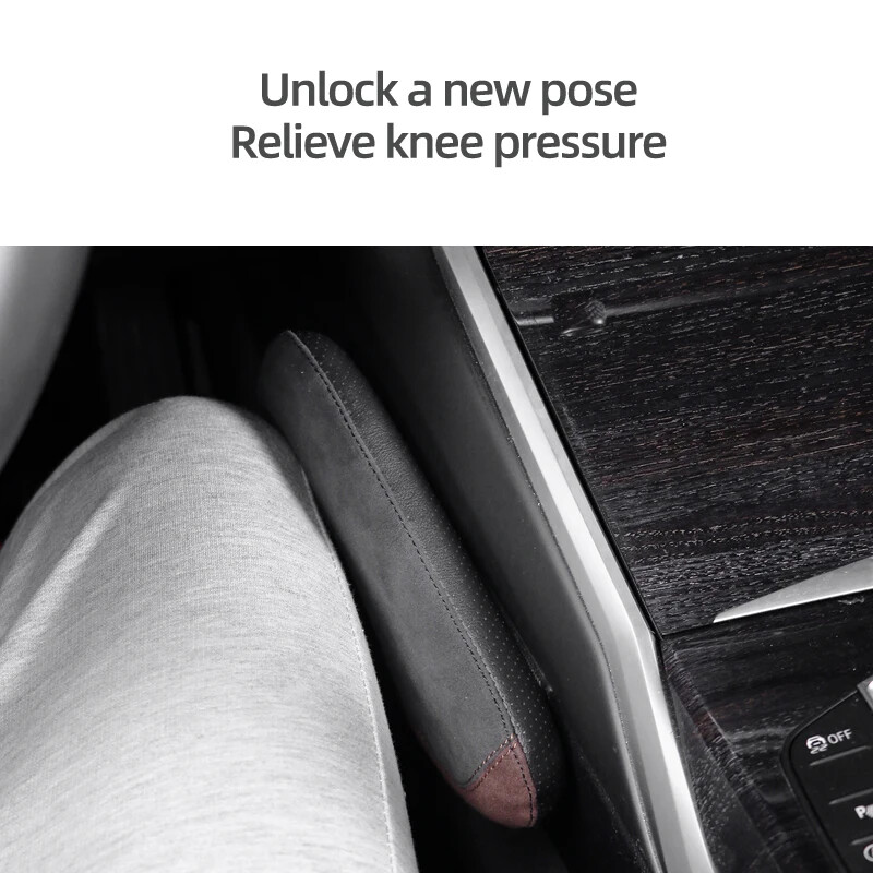 BETTERHUMZ Alcantara pentru Audi A3 A4 A5 A6 SQ5 Q5 TT Q3 Genunchiere pentru interiorul mașinii pernă elastică confortabilă, spumă cu memorie