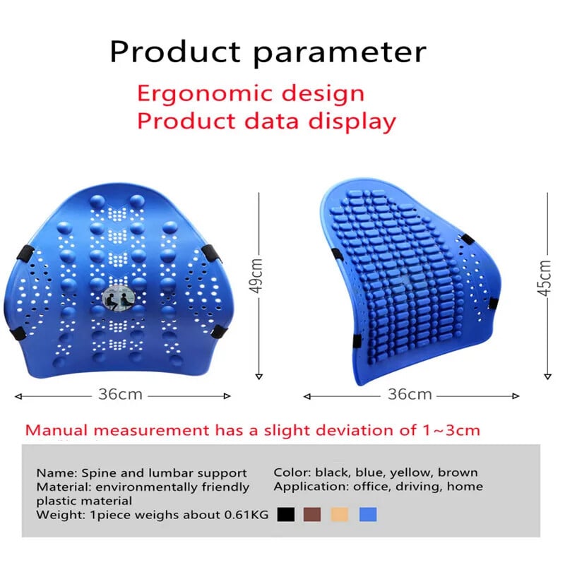 Az új univerzális autós háttámasztó szék masszázs deréktámasztó derékpárna hálós szellőző párnapárna autóirodához otthon