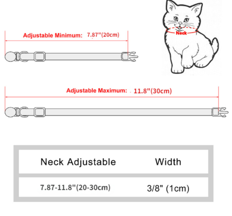 Guler personalizat imprimat pentru pisici, zgarda reglabile pentru pisici, cu plăcuță de identificare gravată gratuită, zgarda anti-pierdere pentru pisici