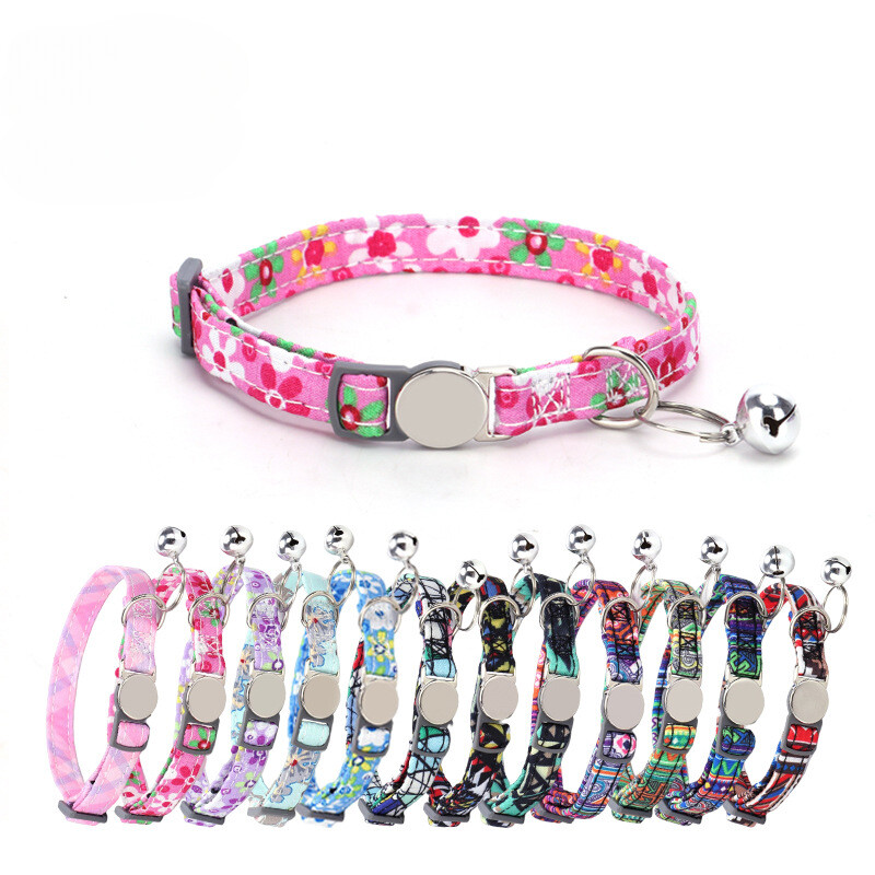 Guler personalizat imprimat pentru pisici, zgarda reglabile pentru pisici, cu plăcuță de identificare gravată gratuită, zgarda anti-pierdere pentru pisici