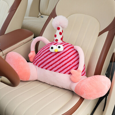 Pernă pentru talie pentru mașină Tetiera pentru mașină Pernă pentru mașină cu picior mare de desene animate, jucărie de pluș cu dungi Pernă pentru gât mașină Pernă pentru spate Husa scaunului