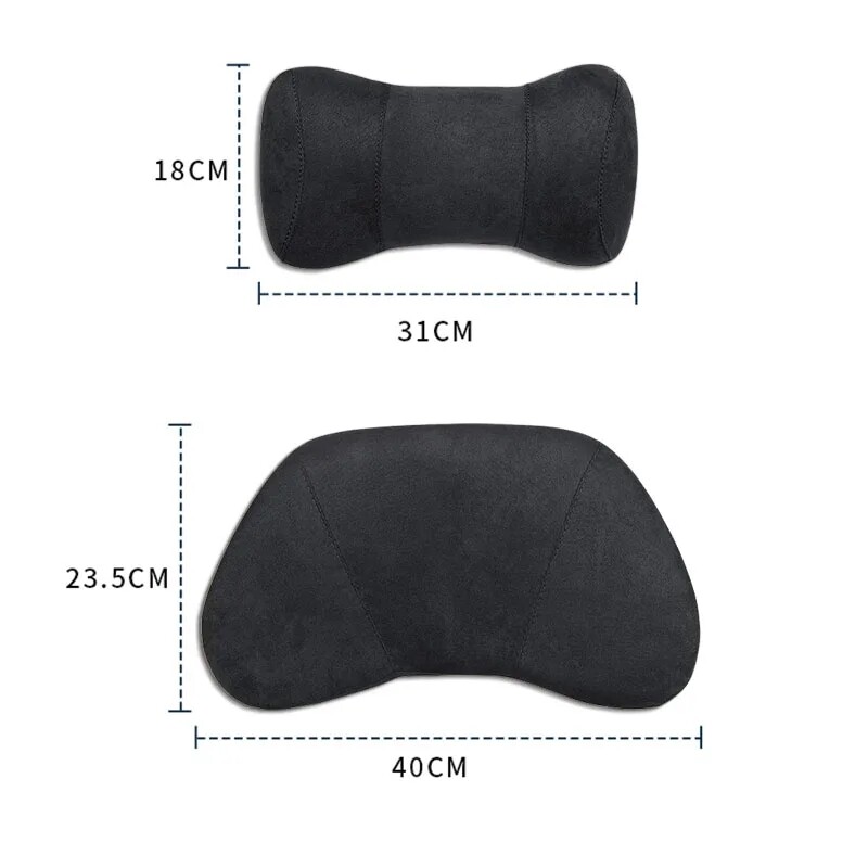 Pernă cu spumă cu memorie pentru gâtul mașinii Suport lombar de protecție pentru spate Pernă respirabilă pentru tetiera mașinii ameliorează stresul pernă pentru scaunul auto