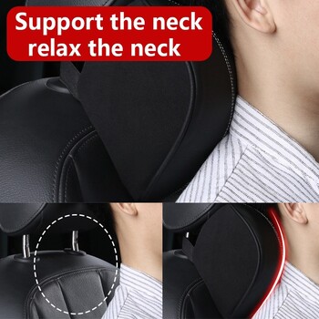 Soft Memory Foam Neck Support Προσκέφαλο Οσφυϊκή πλάτη Μαξιλάρι αυτοκινήτου Προσκέφαλο καθίσματος για οδήγηση Relax 100% Soft Memory Foam, Pu Leather