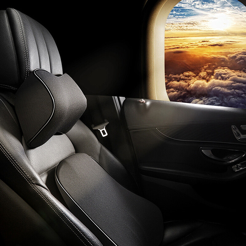 Automobilio galvos atrama kaklo pagalvė Automobilio automobilio kaklo pagalvė Atminties putos, kvėpuojančios galvos atramos kaklo atramos apsauga Automobilių interjeras