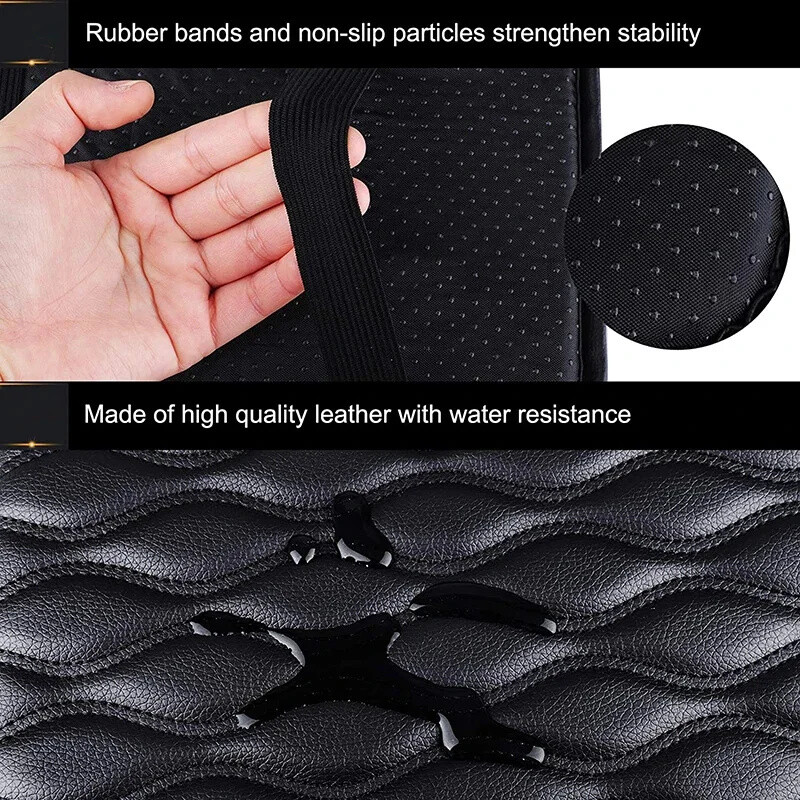 Automobilio porankių dėžutės kilimėliai Atminties putplasčio automobilio porankio dėžutės padas, odinis centrinės konsolės dangčiai, modeliavimas, automobilio dekoras, automobilių interjero priedai