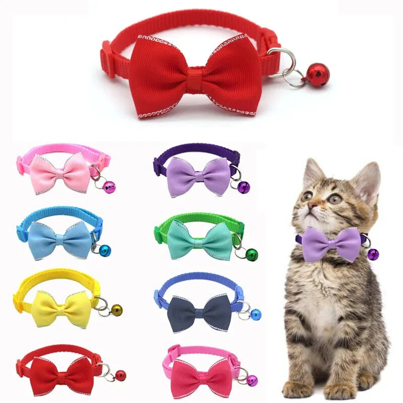 Többszínű állítható kisállat-kiegészítők Kisállat nyakörvek Új kisállat csengőnyakörvek Aranyos macskanyakörvek Kisállatkellékek