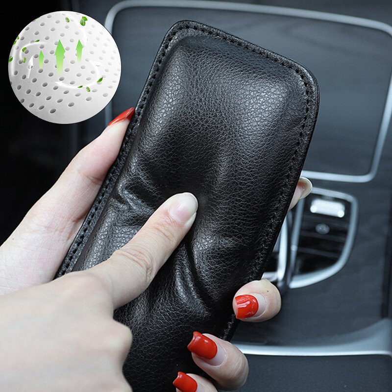 PU bőr autóbelső térdpárna combtámasz rugalmas párna memóriahab univerzális 18x8cm kényelmes