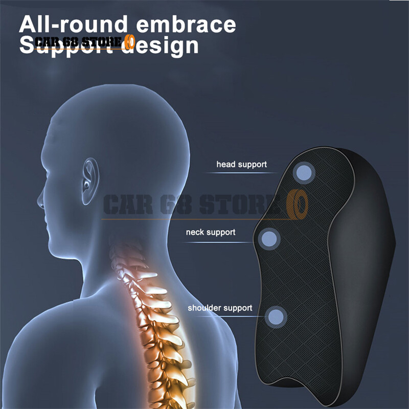 Auto kaelapadi reguleeritav 3D mäluvahuga automaatne peatugi reisipadi kaelatoe hoidja istmekatted auto sisetarvikud
