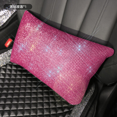 5 culori Bling stras mașină pernă talie diamant cristal auto lombar pernă pentru spate suport suport huse scaune decorare interioară
