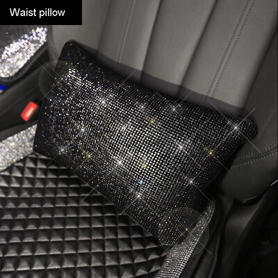 5 culori Bling stras mașină pernă talie diamant cristal auto lombar pernă pentru spate suport suport huse scaune decorare interioară