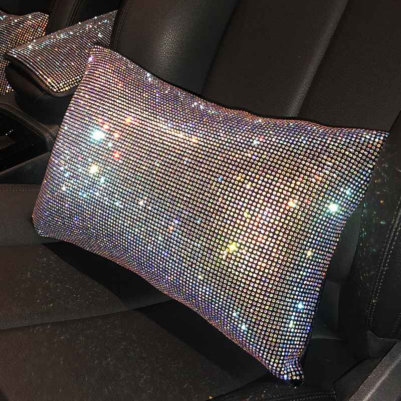 5 culori Bling stras mașină pernă talie diamant cristal auto lombar pernă pentru spate suport suport huse scaune decorare interioară