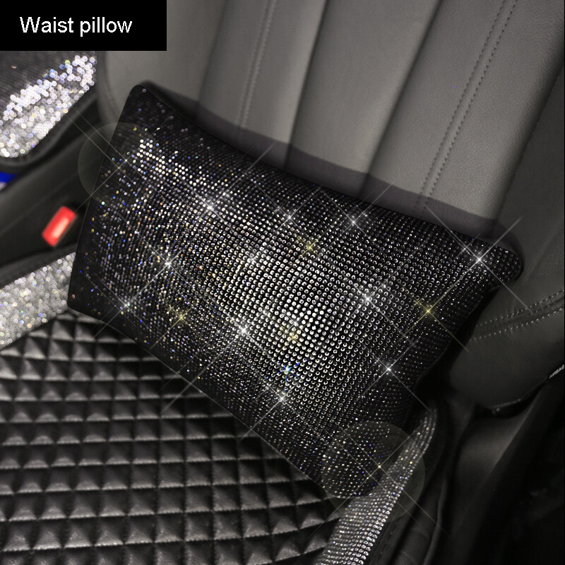 5 culori Bling stras mașină pernă talie diamant cristal auto lombar pernă pentru spate suport suport huse scaune decorare interioară