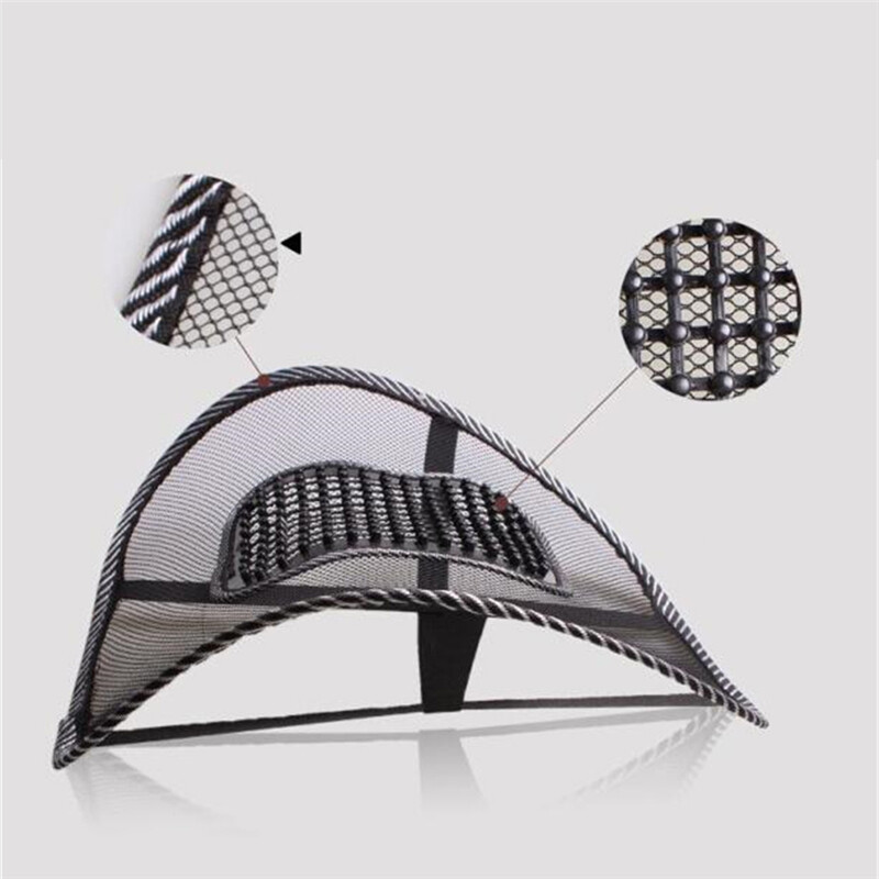 Juodos automobilinės kėdutės biuro kėdės masažinis nugaros juosmens atramos tinklelis, kvėpuojantis elastinis pagalvėlės pagalvėlė nugaros juosmens pagalvėlė automobilio vairuotojui