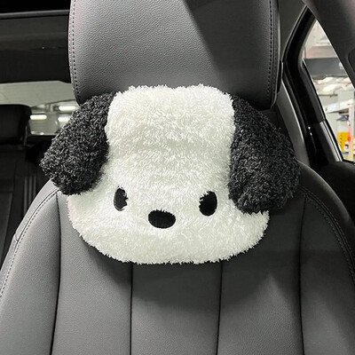 Automobilio sėdynės pagalvėlė Miela juodai balta šunų automobilio keturių sezonų juosmens pagalvės apsauginė pagalvėlė su elastine juostele, skirta automobiliams