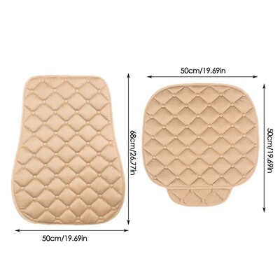 Atskiriama automobilio sėdynės pagalvėlė žieminė šilta sėdynė pagalvėlė apsauga kvėpuojanti neslystanti pliušinis sėdynės užvalkalas su priekine kišene