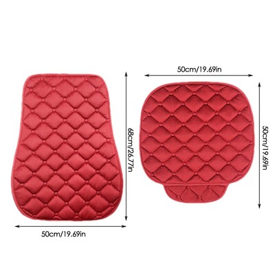 Atskiriama automobilio sėdynės pagalvėlė žieminė šilta sėdynė pagalvėlė apsauga kvėpuojanti neslystanti pliušinis sėdynės užvalkalas su priekine kišene