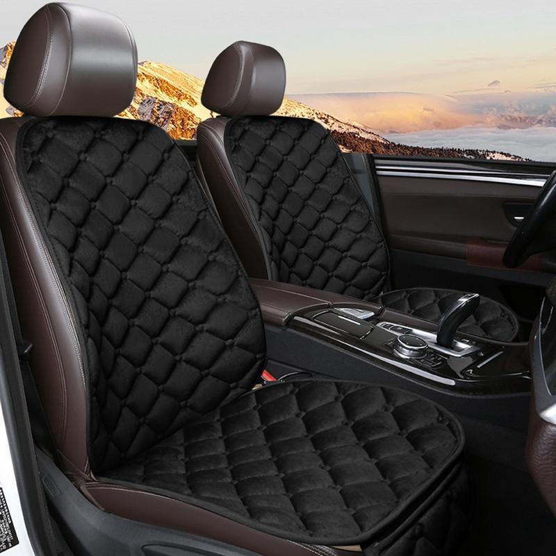 Atskiriama automobilio sėdynės pagalvėlė žieminė šilta sėdynė pagalvėlė apsauga kvėpuojanti neslystanti pliušinis sėdynės užvalkalas su priekine kišene