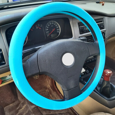 Automobilių universalus silikoninis vairas, elastingas pirštinių dangtelio tekstūra, minkštas kelių spalvų automatinis dekoravimas, pasidaryk pats, priedai