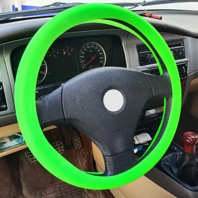 Automobilių universalus silikoninis vairas, elastingas pirštinių dangtelio tekstūra, minkštas kelių spalvų automatinis dekoravimas, pasidaryk pats, priedai