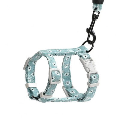 1 szett Kiválóan varrható macska póráz mellkasi heveder hosszú szíj kisállat vontatási kötél hátpánt csat Kutya macskatartozékok