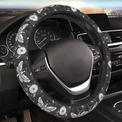 Skull Retro kormánykerék burkolat autós kiegészítők dekor csúszásgátló neoprén automatikus kormánykerék védőburkolatok univerzális 15 hüvelykes