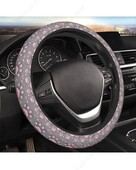 Husa volanului Paw Prints universal 14,5-15,5 inch, drăguț pentru accesorii pentru mașină, elastic, potrivit pentru auto SUV Sedan