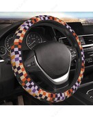 Capac volan din tablă de șah Accesorii Anti-alunecare Respirabil Ușor de instalat Husă din neopren pentru mașină SUV Camion Universal