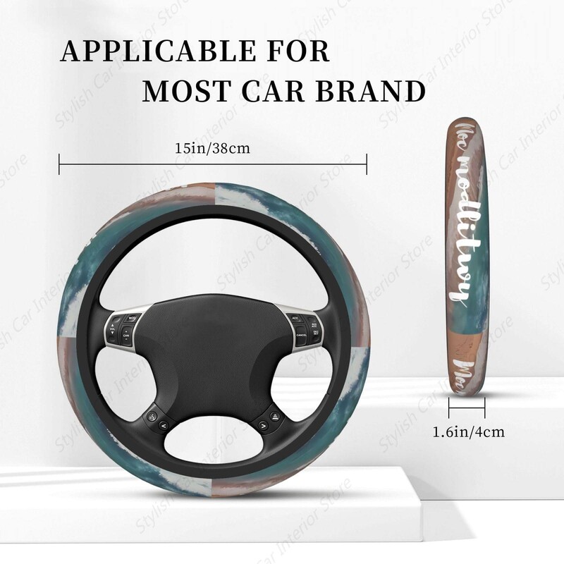 Capac pentru volan cu craniu amuzant din neopren, antiderapant, rezistent la uzură, universal, 14,5-15,5 inci, accesorii drăguțe pentru mașină ProtectElastic