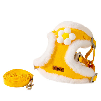 Regulējamas suņu siksnas un pavadas komplekts, No Pull mīksta, silta mājdzīvnieku iejūga, kucēnu veste maziem un vidējiem suņiem, kaķiem