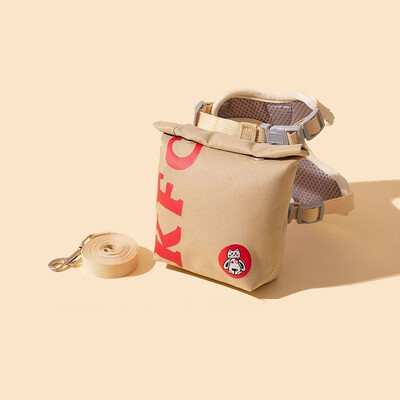 „Hamburger“ krepšio šunų diržų rinkinys lauko dekoravimui mažas vidutinis šuniuko pavadėlis, patvarus poliesteris.